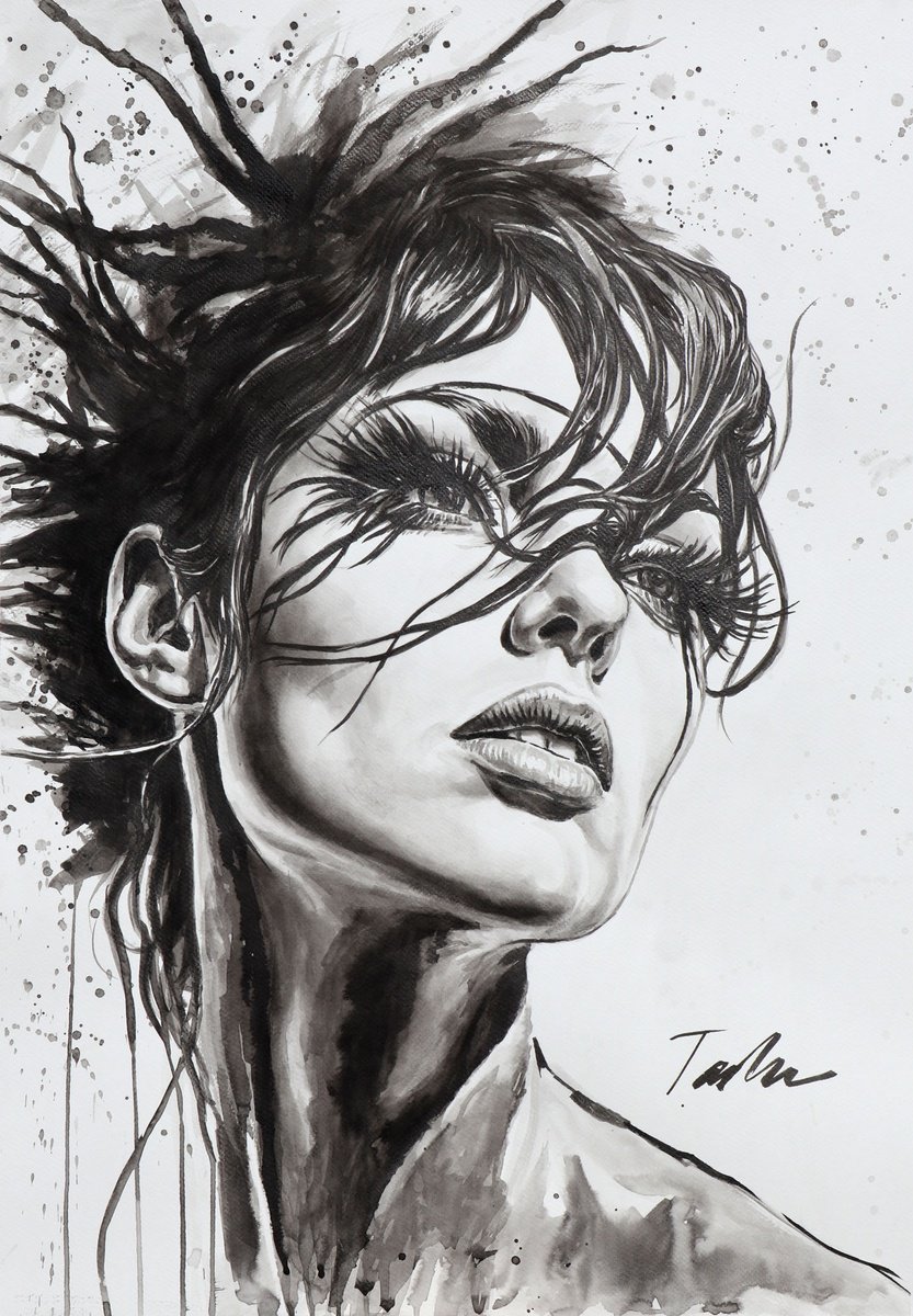 Urban And Pop Ink Drawing , Fledge Of Passion By Tashe, 20 X 30, Artwork For Sale On Artfinder
