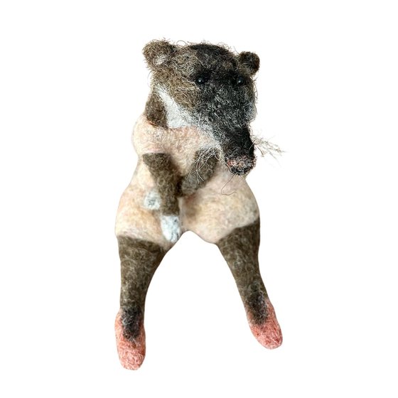 Bolchoï, felted wool shrew