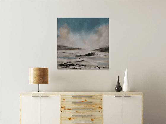 Ancient Geyser; large square canvas