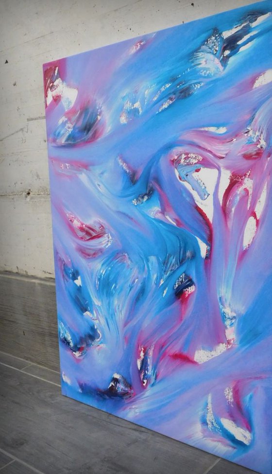 Scent - 50x70 cm, Original abstract painting, oil on canvas