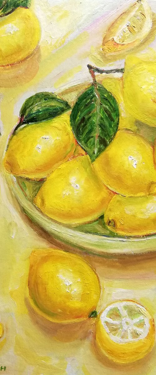 Lemons in a Bowl by Katia Ricci