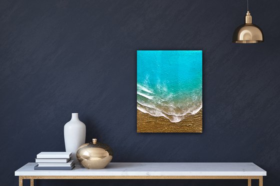 Seascape Teal Waves #48 Ocean Waves Painting