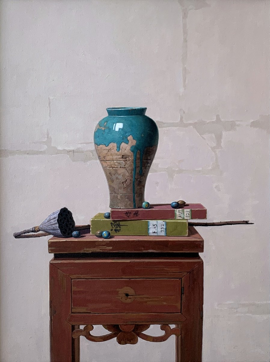 Photorealistic Oil Painting , Still Life:zen Art C171 By Kunlong Wang, 24 X 31, Artwork For Sale On Artfinder