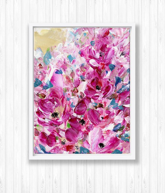 Sweet Blooms 12 - Floral Painting by Kathy Morton Stanion