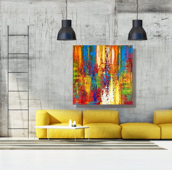 Look Through My Eyes  - XL LARGE,  ABSTRACT ART – EXPRESSIONS OF ENERGY AND LIGHT. READY TO HANG!