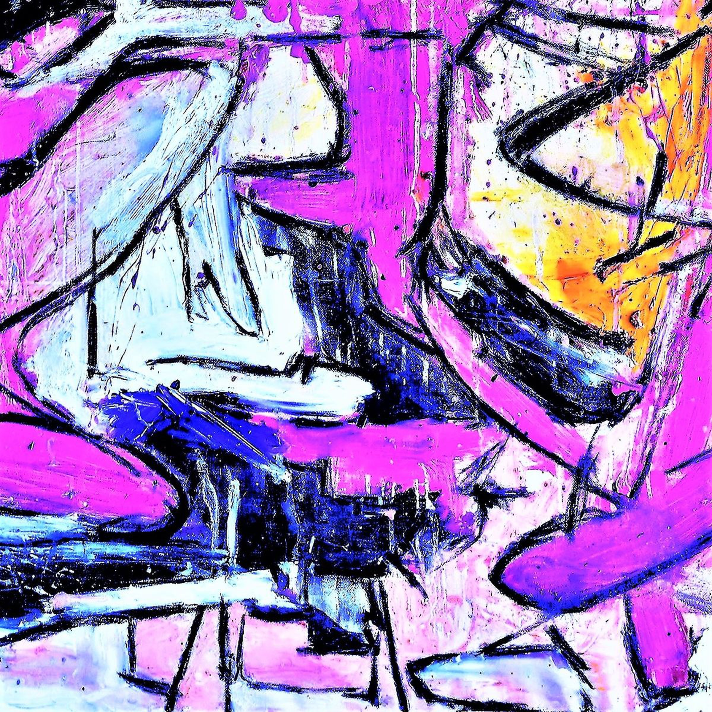 Terraform 1 In Purple Giclee Abstract Art On Canvas