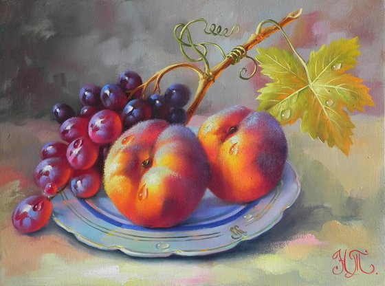"Peaches and grapes"