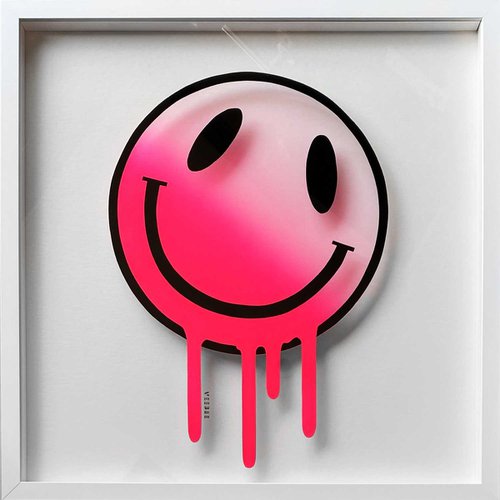 Melting Smiley - hot Pink by VeeBee