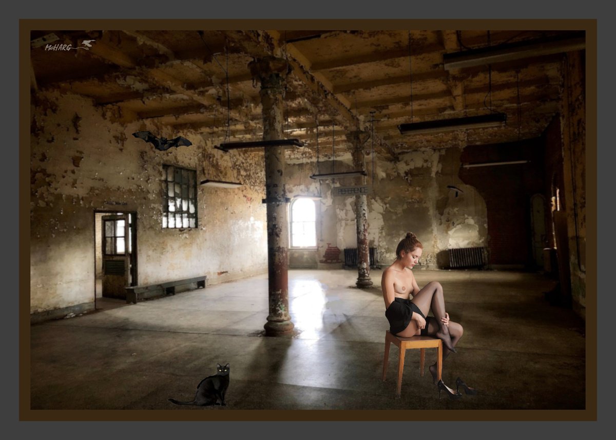 Impressionistic Portrait Painting By Joe Mcharg, 31 X 24, Strange Tableau 2619, Original Artwork