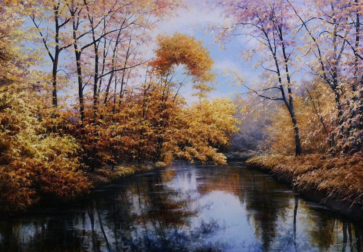 Golden autumn by Gennady Vylusk