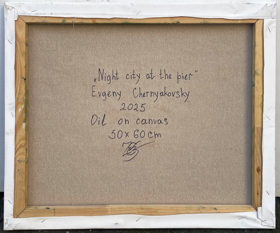 Night city at the pier