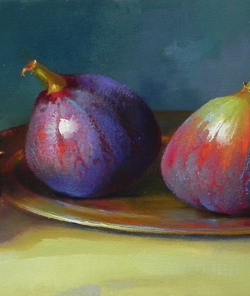 "Still life. Figs" Original art Framed by Tetiana Novikova