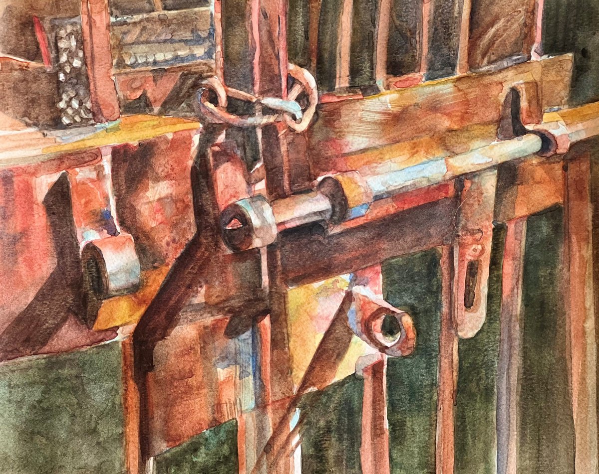 Impressionistic Cityscapes Watercolour By Bronwen Jones, 15 X 12, Gateway To The Past, Original Artwork