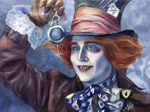 Johnny Depp as the Hatter in Alice in Wonderland by SVITLANA LAGUTINA