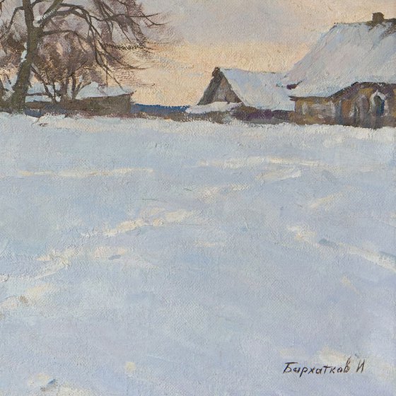 Winter in the village of Khoruzhi