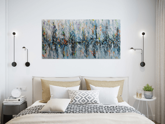 Colors of Hope - Large Abstract Painting, Colorful Contemporary Wall Art Canvas