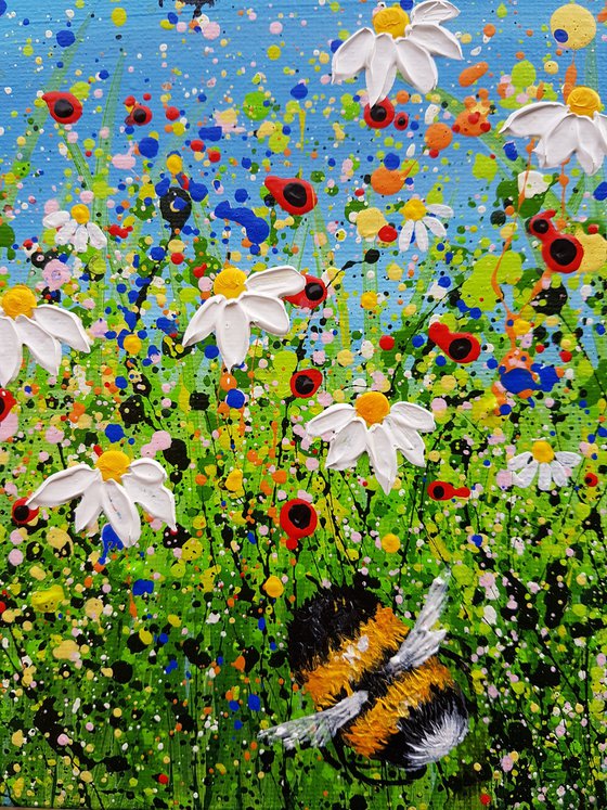 Bumble Bees & Daisies #3