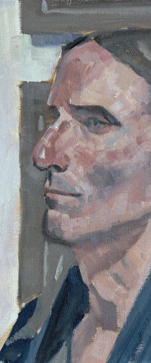 Portrait of a man by Louise Gillard
