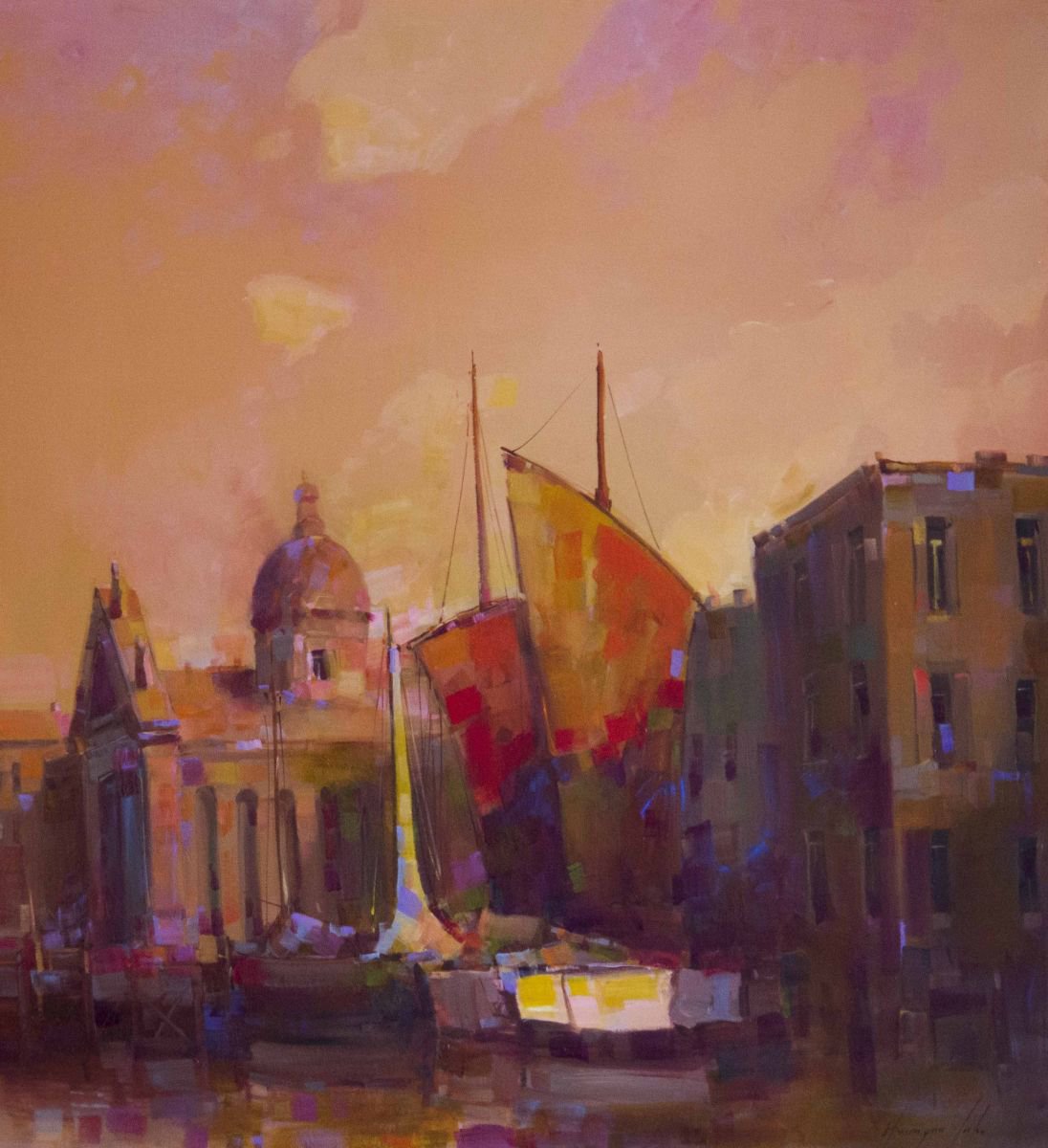 Venice Cityscape oil Painting Large size Signed One of a Kind