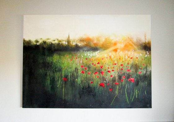 Poppies by Sunset