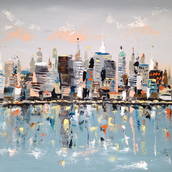 Palette knife City Scape