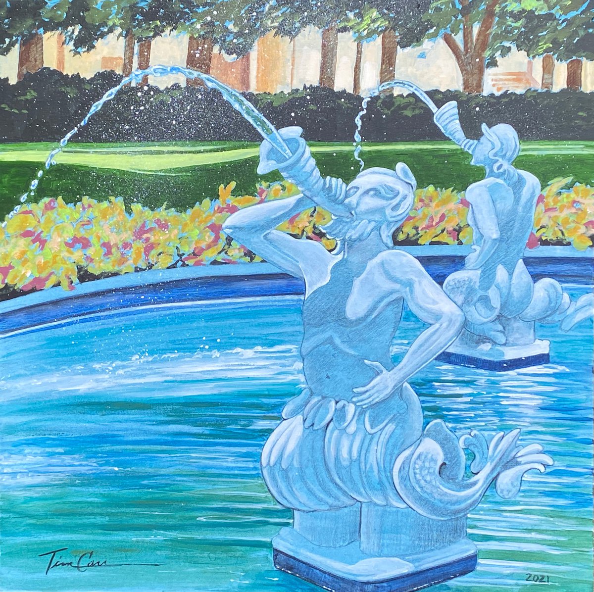 Fountain at Forsyth Park, Savannah by Tim Carr