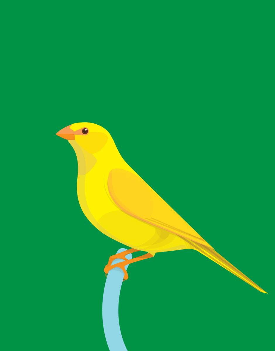 La La Land Yellow Bird by David Gill