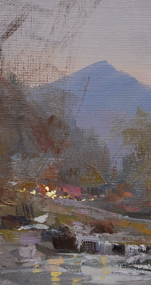Small landscape painting " November Air " ( 429l15 ) by Yuri Pysar