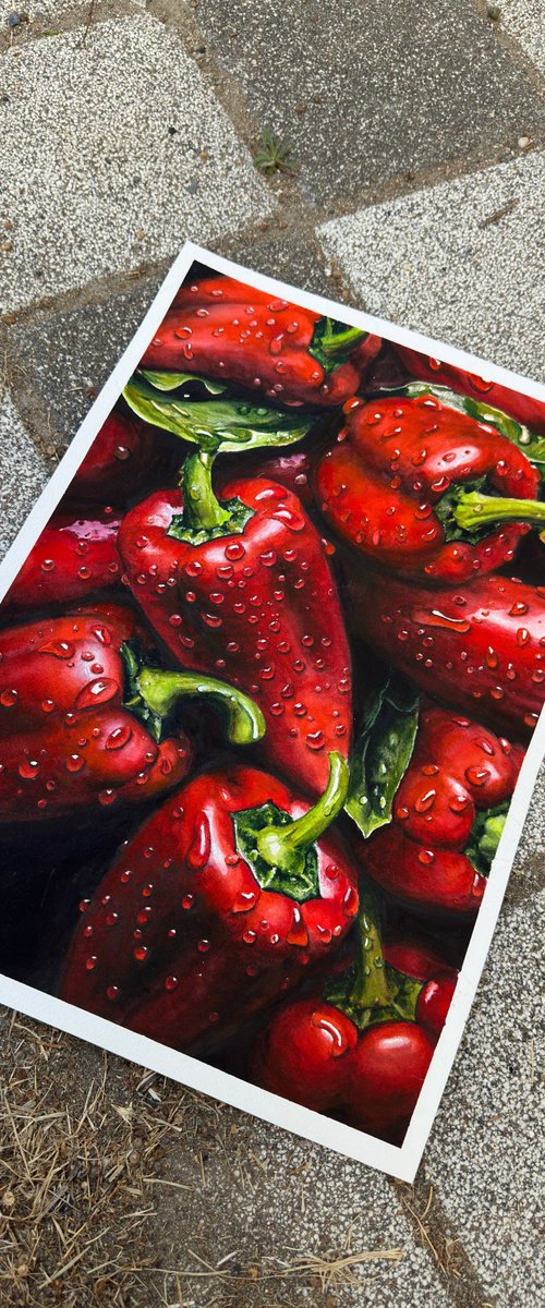 Red Juiсy Peppers by Irina Magon