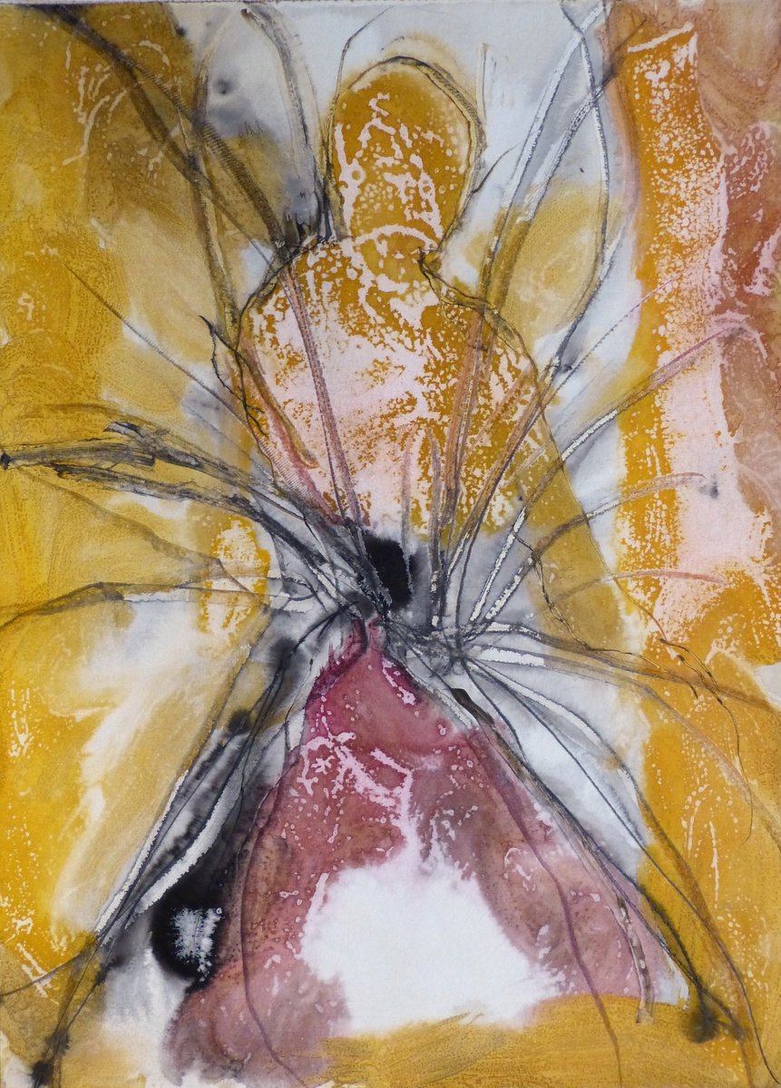 Expressive Portrait Ink Drawing By Frederic Belaubre, 11 X 16, Prolegomena Series E8,, Original Artwork