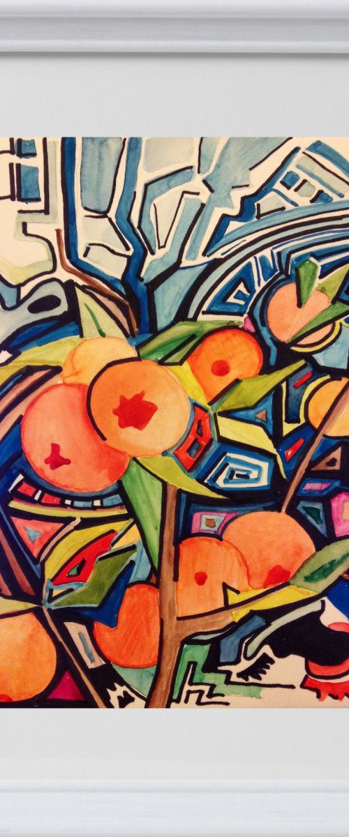 Tangerine and sky by Carlo Toma