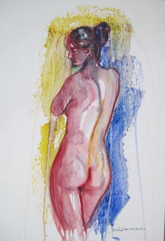 standing female nude