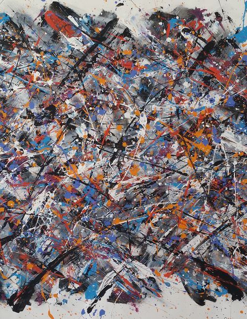 Abstract Modern ACRYLIC on CANVAS by M.Y. by Max Yaskin