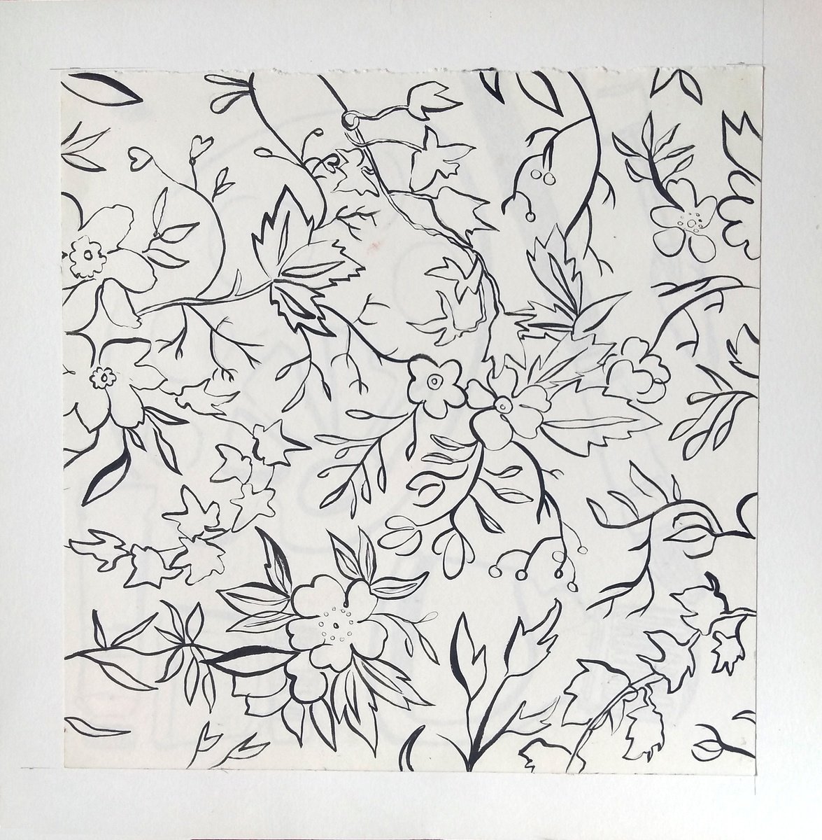 Floral pattern sketch by Hannah Clark
