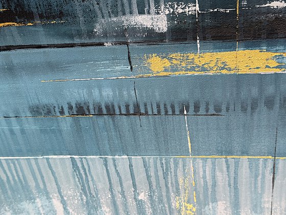 Azure Resonance diptych set gold blue