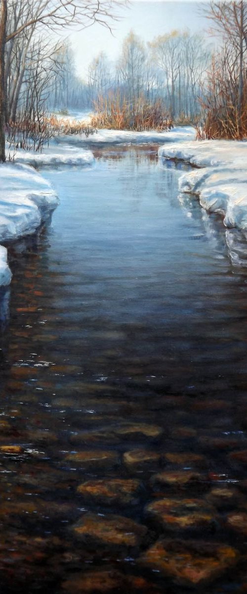 Backwater. Winter by Oleg Riabchuk
