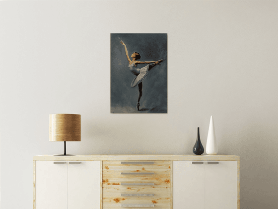 Ballerina-3 (70x50cm, oil/canvas, ready to hang)