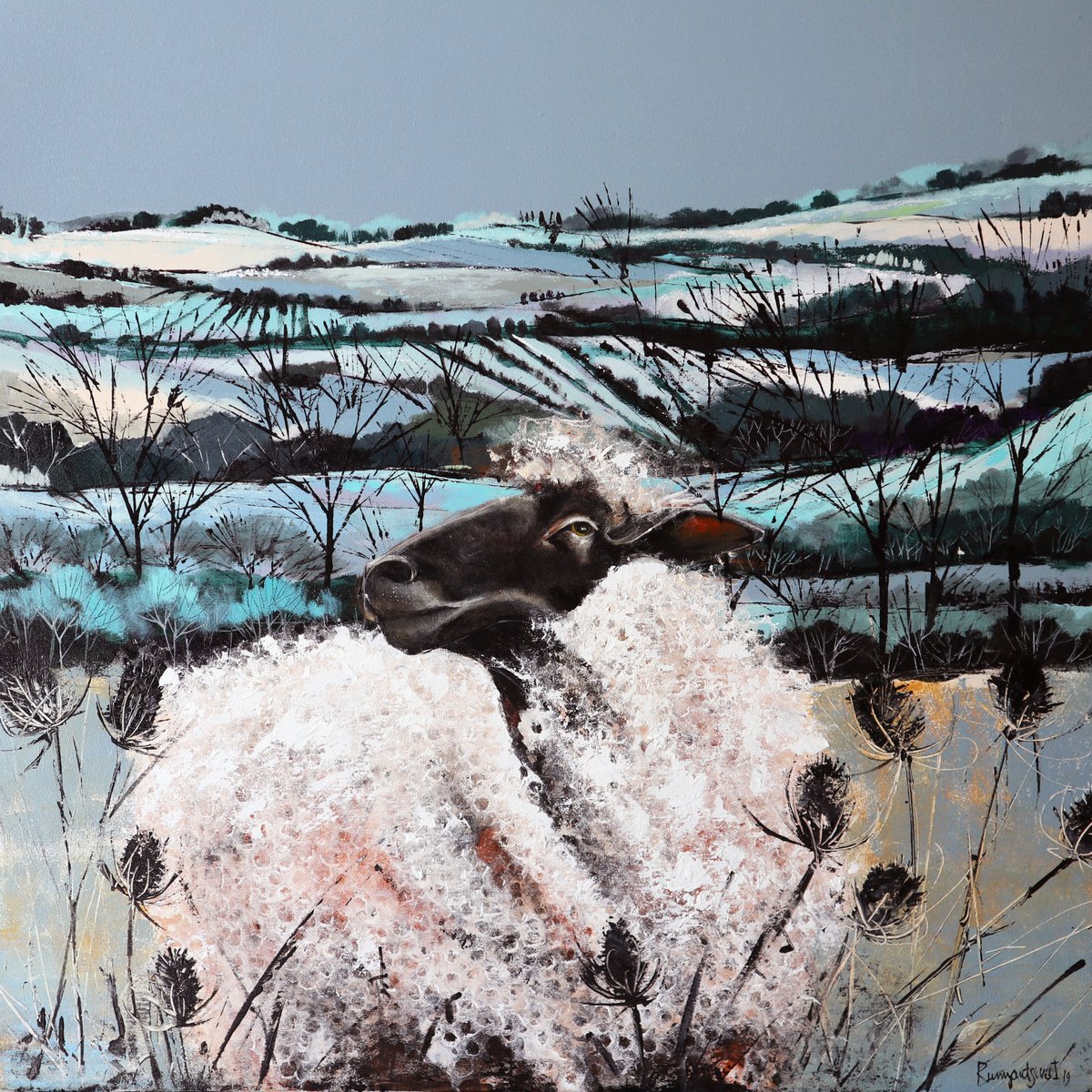 Sheep In The Countryside 7 by Irina Rumyantseva