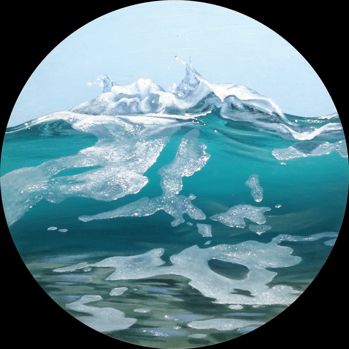 Photorealistic Landscape Oil Painting By Alina Hubarenko, 12 X 12, Emergence, Original Artwork