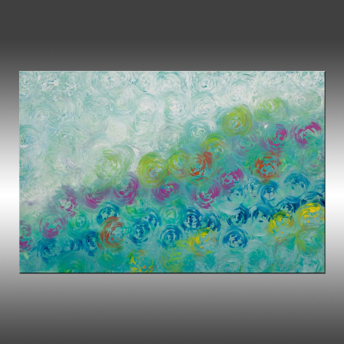 Abstract Acrylic Painting By Hilary Winfield, 36 X 24, Synchronicity 12, Original Artwork