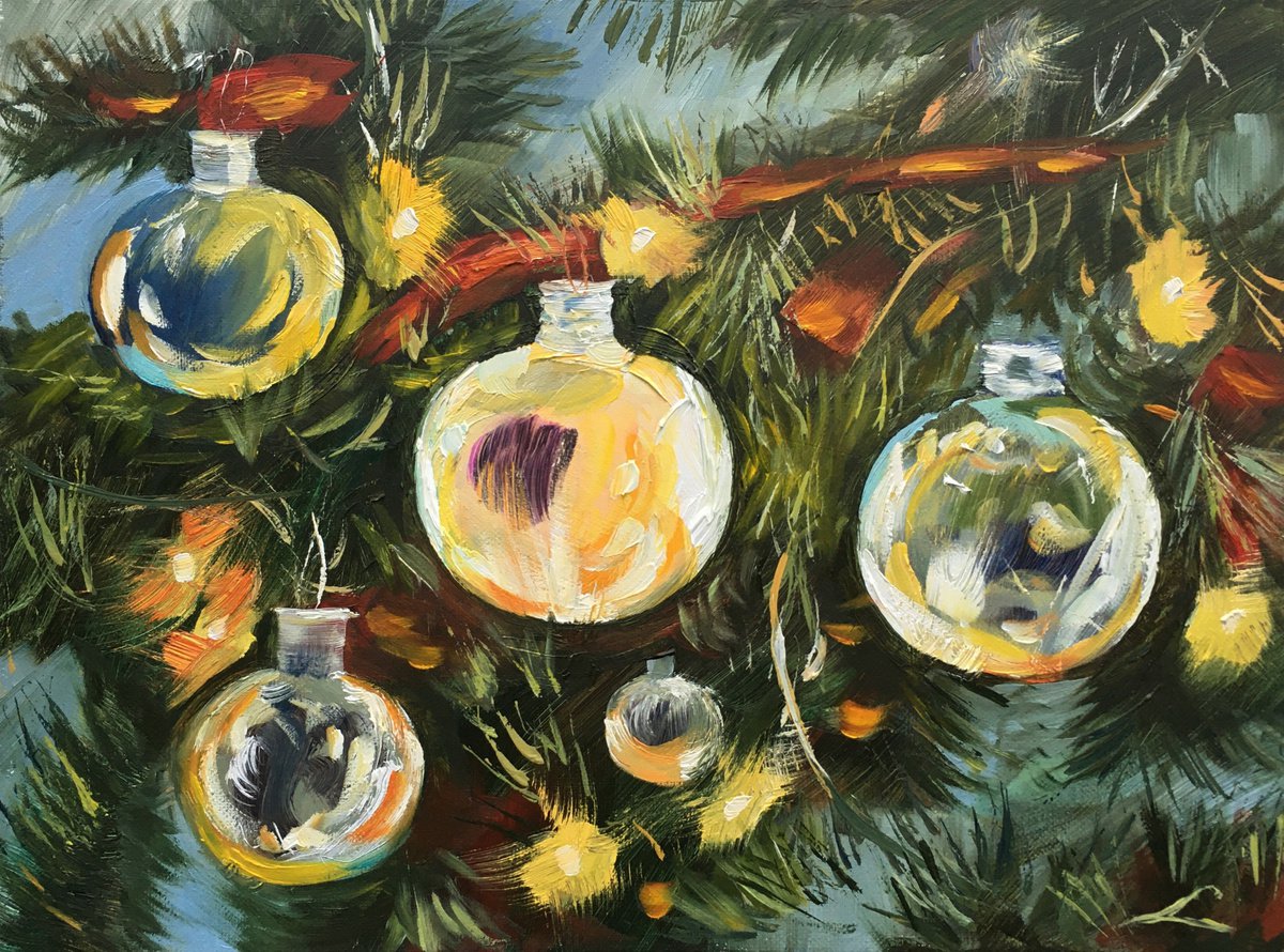 Christmas balls by Elena Sokolova