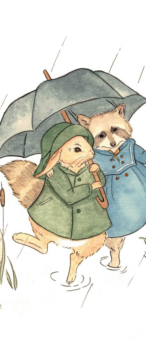 Friends under the umbrella by Irina Poleshchuk
