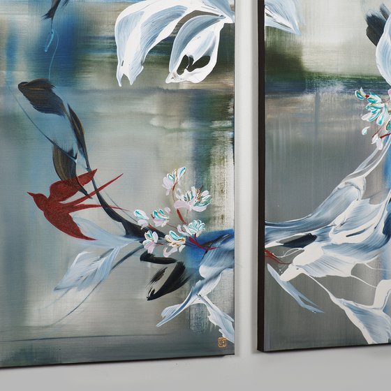 Where Swallows Dance Diptych