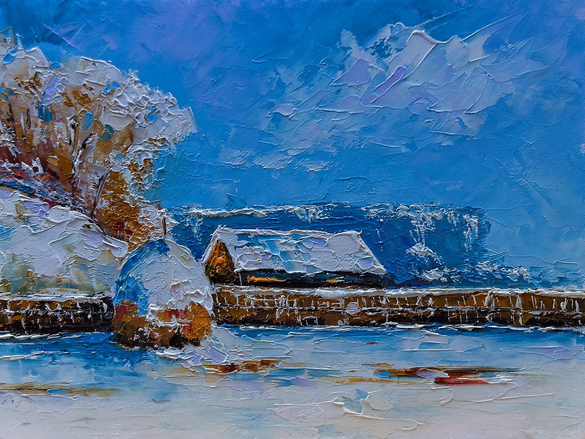 Winter landscape. Landscape with snow by Marinko Saric