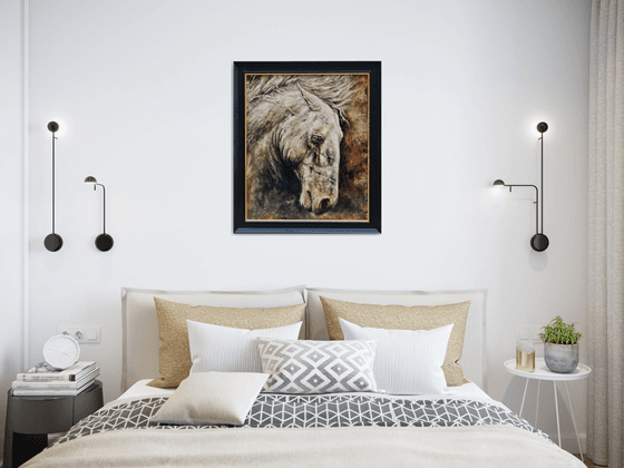 Wounded-Original Horse Portrait