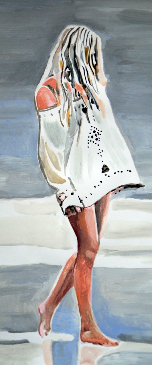At the beach / 42 x 29.7 cm by Alexandra Djokic
