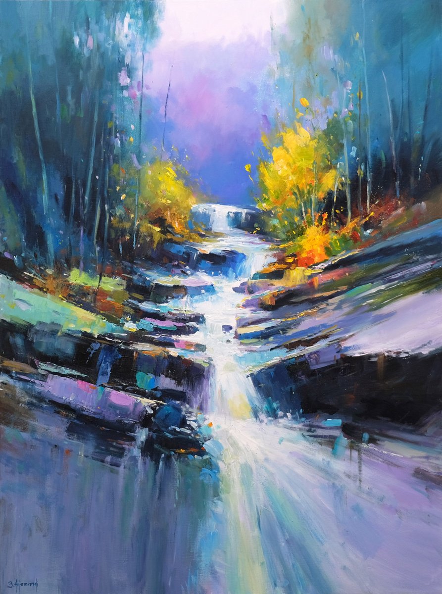 Song Of The Stream By Behshad Arjomandi, 35 X 47, Artwork For Sale On Artfinder