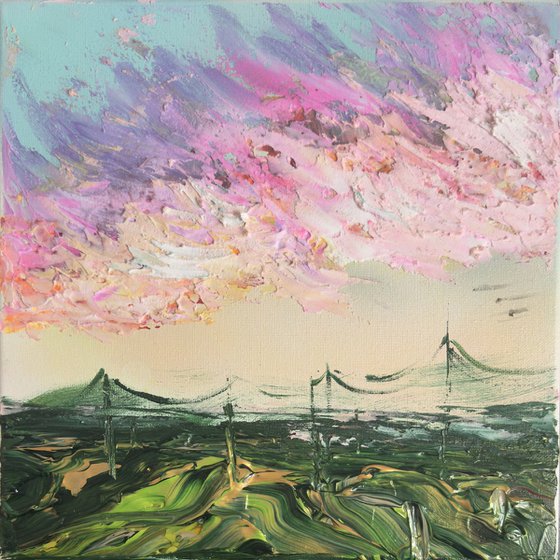 Rainbow clouds sunset 3 30x30cm