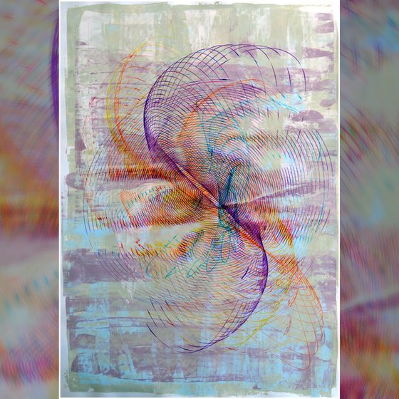 Cake Knock - Vibrations Mixed Media Modern New Contemporary Abstract Art