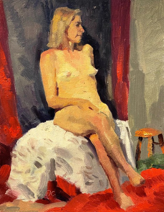 live model painting